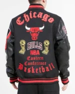 Old English Chicago Bulls Logo Bomber Wool Varsity Jackets