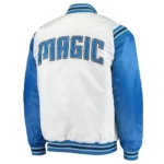 Orlando Magic Renegade White and Blue Varsity Satin Jackets