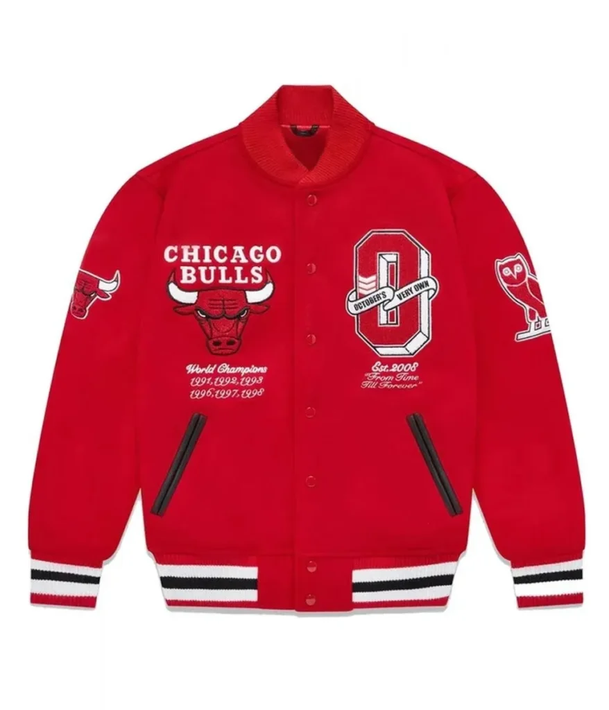 Ovo X Nba Bulls Varsity Jacket