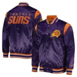 Phoenix Suns Force Play Purple Varsity Satin Jacket