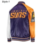 Phoenix Suns Reliever Purple and Orange Satin Starter Jackets