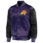 Phoenix Suns The Enforcer Purple Black Varsity Satin Jacket