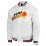 Phoenix Suns Throwback White Satin Jacket