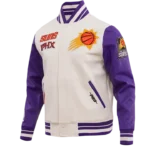 Retro Classic Phoenix Suns Rib Wool Varsity Jacket