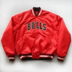 Starter Red 80s Chicago Bulls Full-Snap Satin Jackets