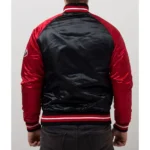 The D-Line Chicago Bulls White Satin Full-Snap Starter Jackets