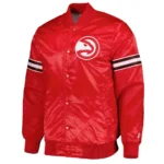 tlanta Hawks Pick and Roll Red Satin Jackets