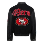 49ers San Francisco Wool Black & Red Letterman Varsity Jackets