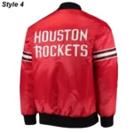 75th Anniversary Leader Houston Rockets Black and Red Jacket