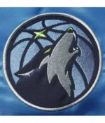 75th Anniversary Minnesota Timberwolves Color Block Blue Varsity Jacket