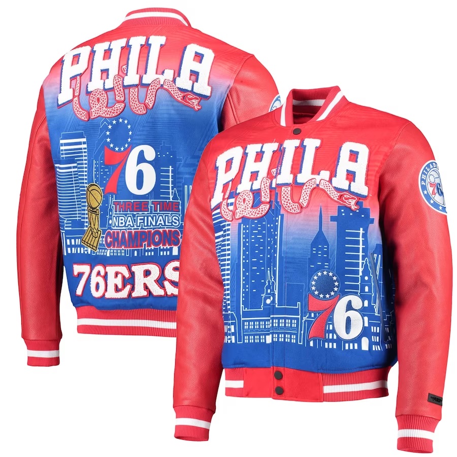 76ers Philadelphia Red Finals Champions Varsity Full-zip Jacket