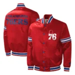 76ers Philadelphia Sixers Full-Snap Varsity Jacket