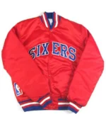 76ers Philadelphia Sixers Vintage Satin Jacket