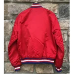 76ers Philadelphia Sixers Vintage Satin Red Jacket