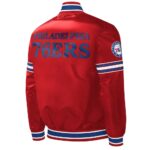 76ers Philadelphia Slider Red Varsity Jacket