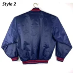 Atlanta Braves Full-Snap Satin Navy Jackets