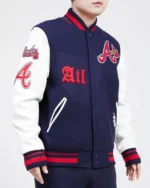 Atlanta Braves Old English Wool Varsity Jackets