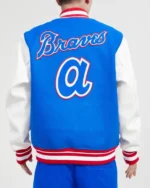 Atlanta Braves Retro Classic Rib Wool Jackets