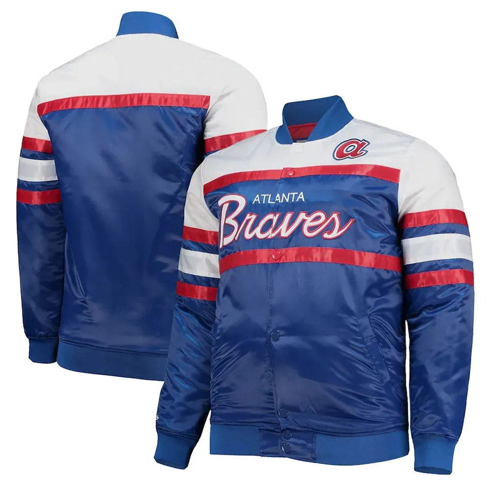 Atlanta Braves Special Script Coaches Blue and White Jacket