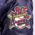 Atlanta Braves World Series Navy Satin Varsity Jacket