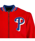 Authentic 1949 Philadelphia Phillies Red Wool Varsity Jacket