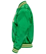 Authentic Oakland Athleticss 1968 Satin Green Bomber Jacket