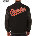 Baltimore Orioles Black Wool Leather Jackets