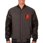 Baltimore Orioles Charcoal Varsity Jacket