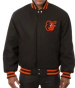 Baltimore Orioles Embroidered Varsity Wool Jacket