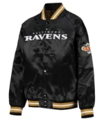 Baltimore Ravens Full-Snap Black Satin Jackets