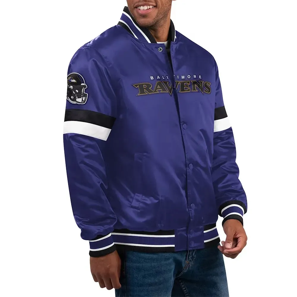 Baltimore Ravens Home Game Purple Satin Jacket