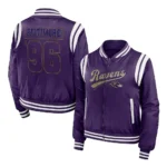 Baltimore Ravens Purple Full-Zip Bomber Jacket