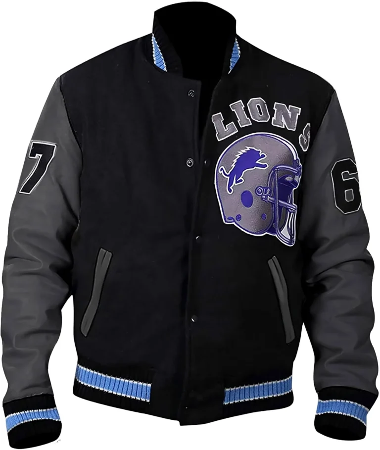 Beverly Hills Cop Eddie Murphy Axel Foley Detroit Lions Letterman Jacket