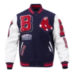 Boston Red Sox Mash Up Logo Varsity Jacket1