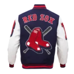 Boston Red Sox Mash Up Logo Varsity Jacket4