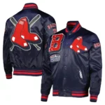 Boston Red Sox Mash Up Navy Satin Jacket3