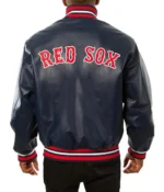 Boston Red Sox Navy Blue Leather Jackets