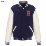 Boston Red Sox Navy and White Varsity Jacket