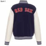 Boston Red Sox Navy and White Varsity Jackets