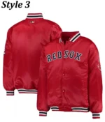 Boston Red Sox Satin Full Snap Jacket10