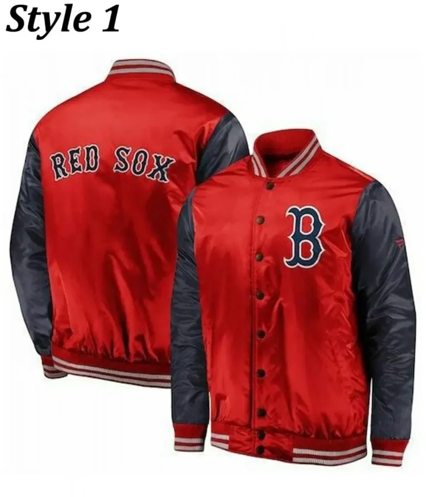 Boston Red Sox Satin Full Snap Jacket11