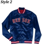 Boston Red Sox Satin Full Snap Jacket2