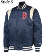 Boston Red Sox Satin Full Snap Jacket5