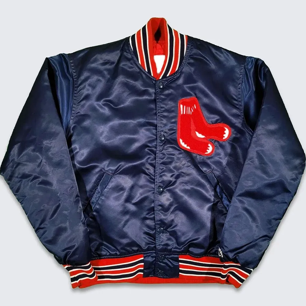 Boston Red Sox Vintage 80’s Satin Blue Jacket