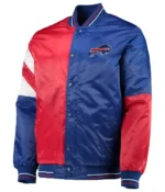 Buffalo Bills Leader Full-Snap Blue and Red Satin Jackets