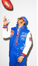 Buffalo Bills OVO Royal Varsity Wool Leather Jackets