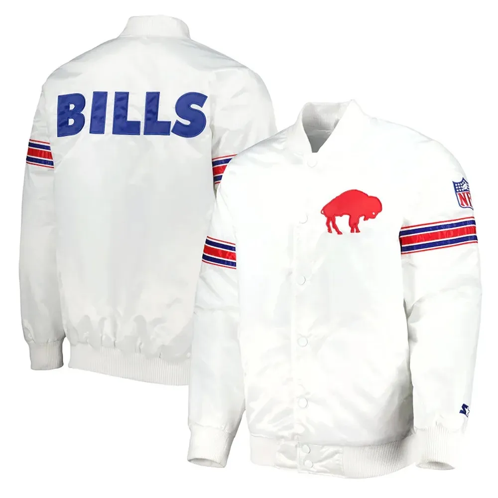 Buffalo Bills The Power Forward White Satin Jacket