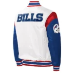 Buffalo Bills Throwback Warm Up Pitch Varsity Satin Jackets