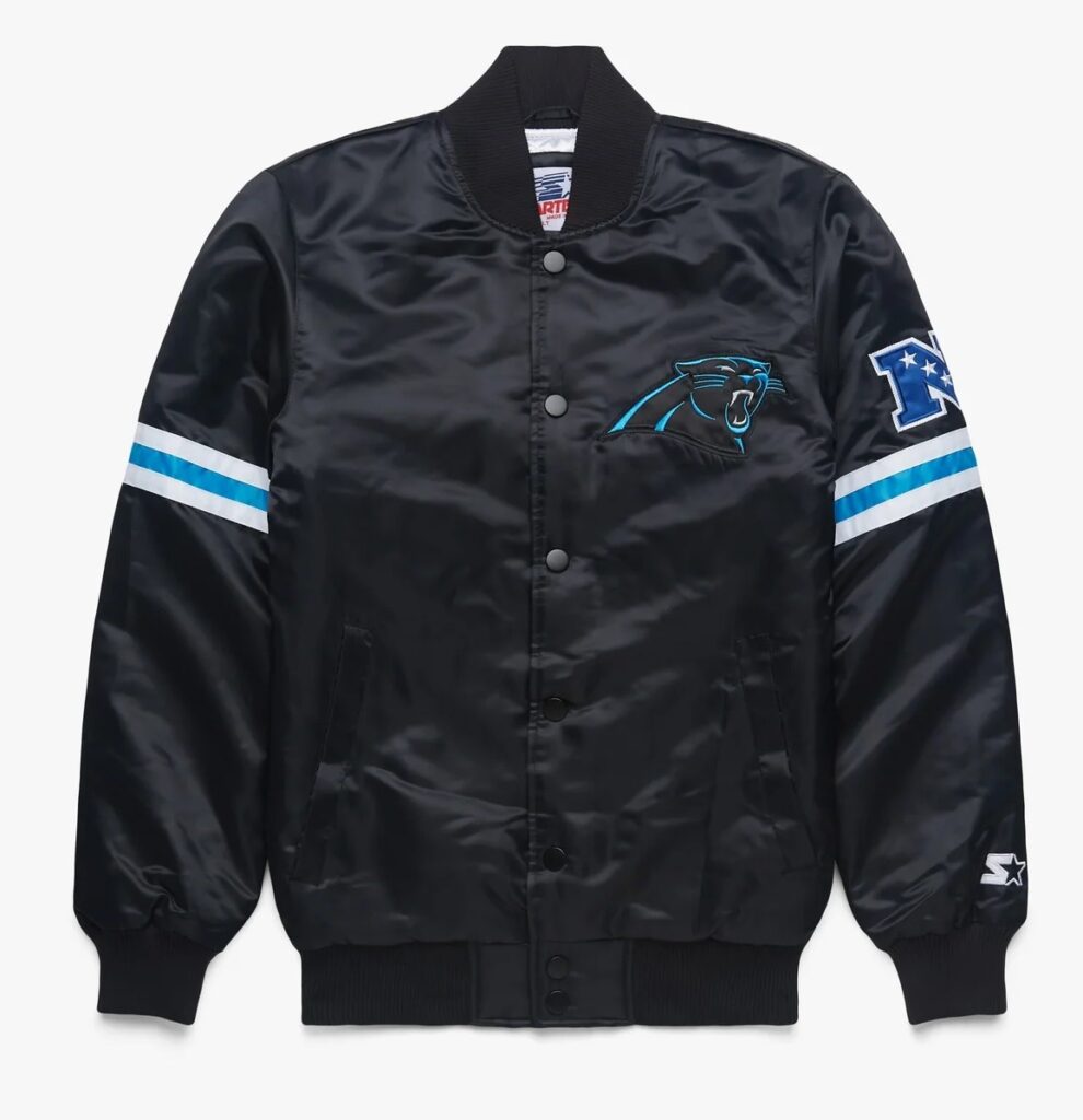 Carolina Panthers Satin Varsity Jacket