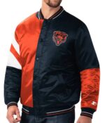 Chicago Bears Leader Navy Orange Full-Snap Jackets